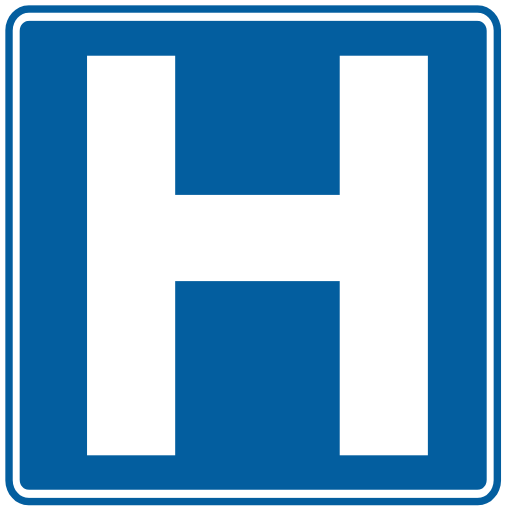 Hospital Road Sign - ClipArt Best
