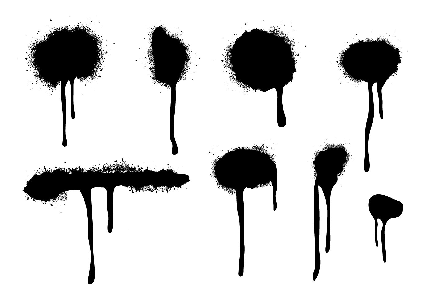 Vector Spray Paint Drips - Download Free Vector Art, Stock ...