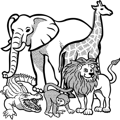 Silhouettes of wild animals | Public domain vectors