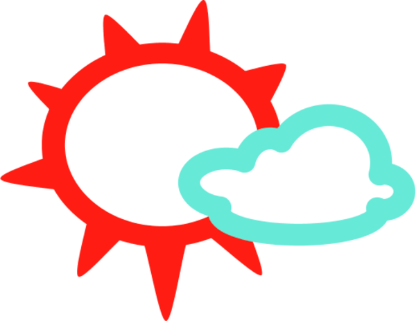 simple weather symbols - vector Clip Art