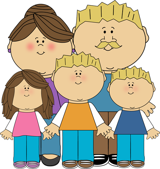 Parents And Kids A Family Of Five Two Parents With Three Children ...