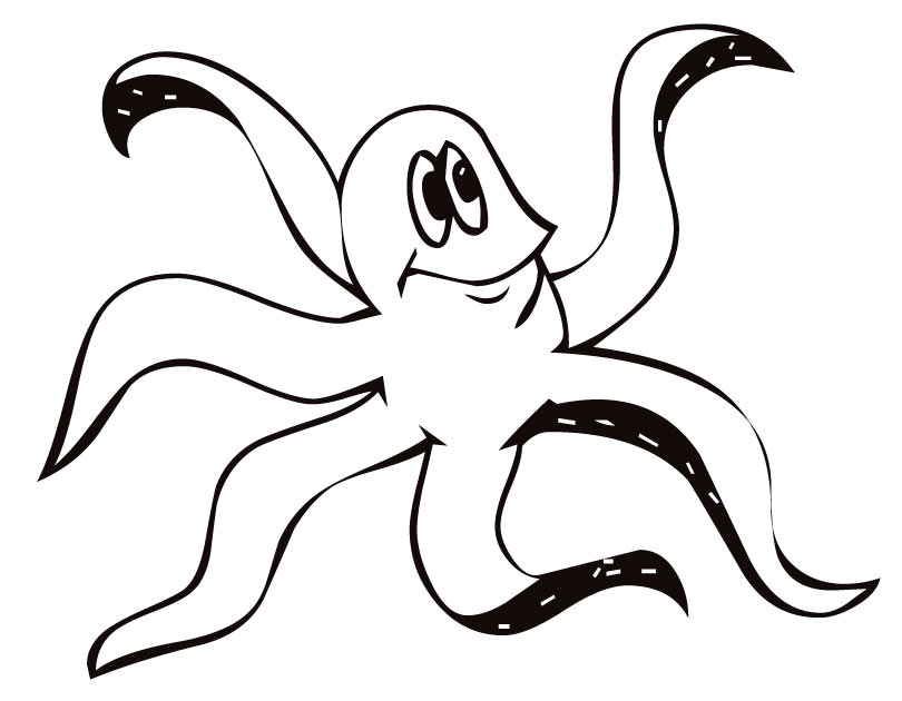 Octopus Line Drawing - ClipArt Best