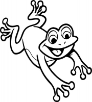 Frog Cartoon Outline - ClipArt Best