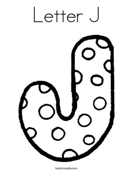 Letter j clipart black and white