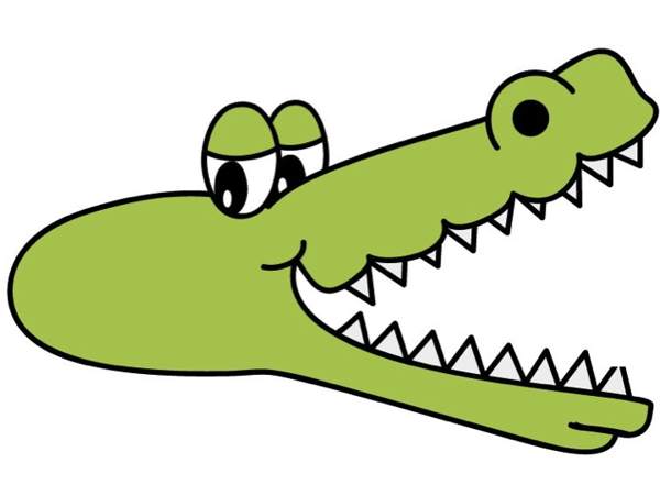 Alligator head clipart