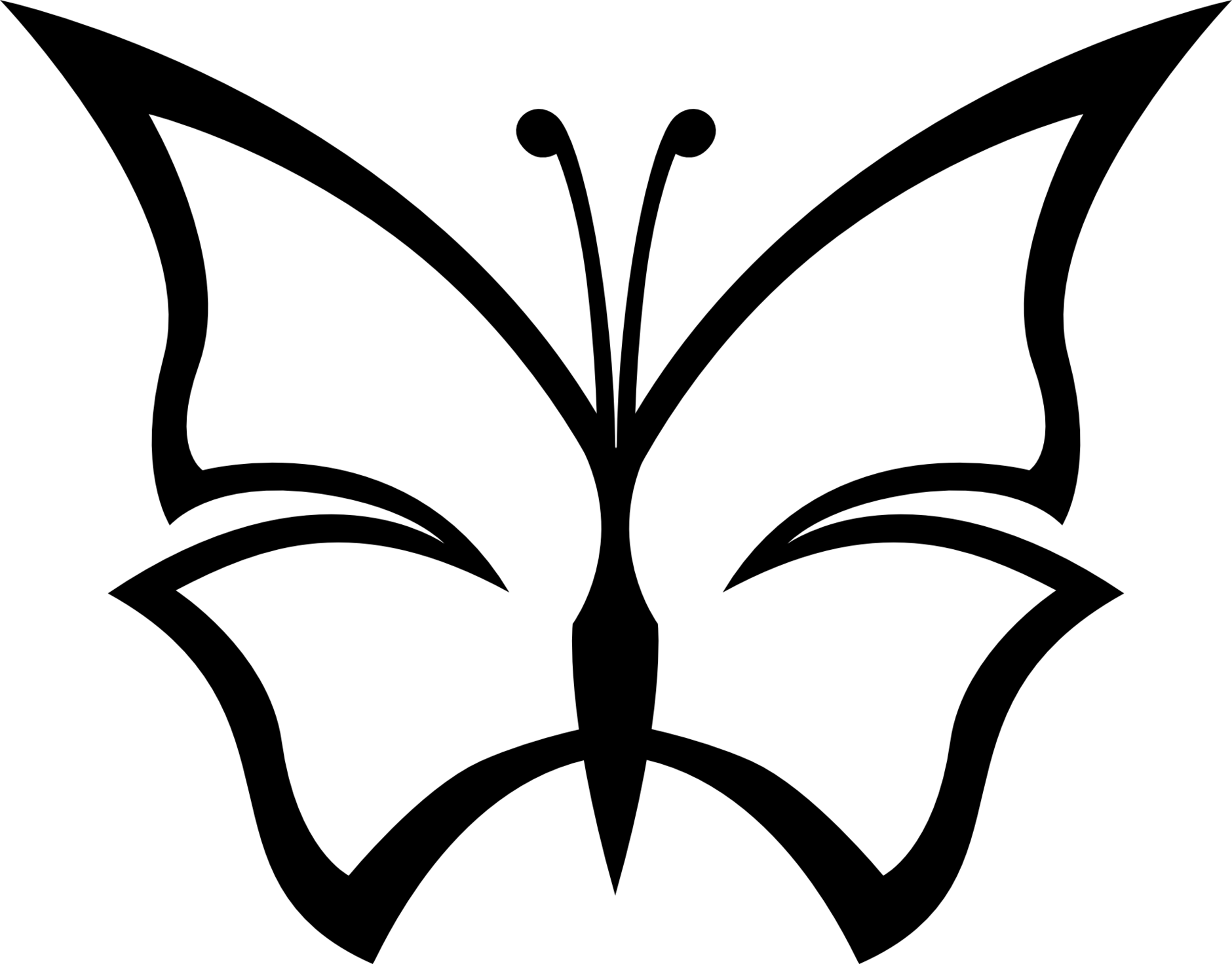 Butterfly Line Drawing Clipart - Free to use Clip Art Resource