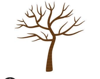 Simple heart leaf tree clipart