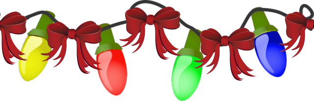 Christmas garland border clip art clipart christmas lights borders ...
