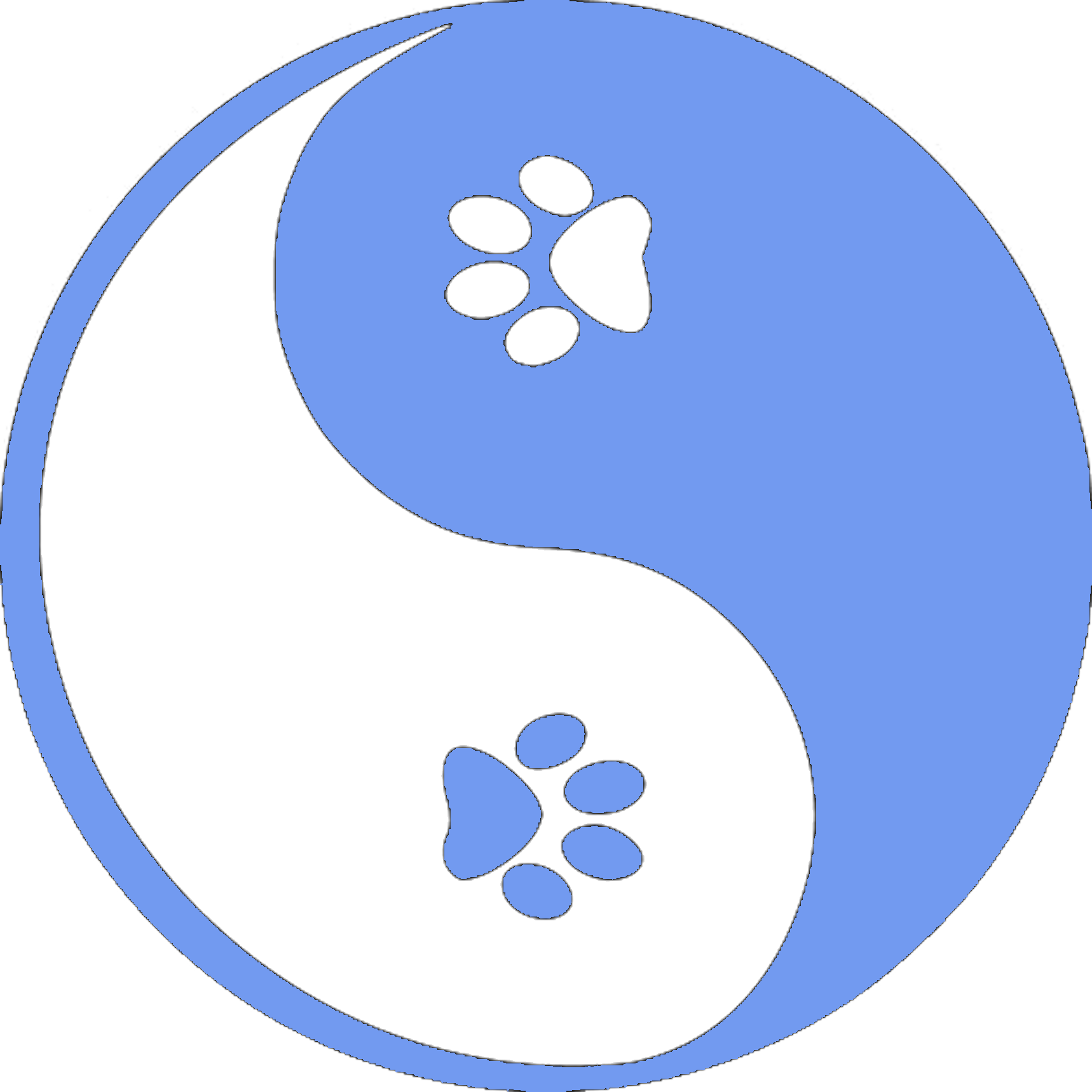 Yin Yang Cut Blue White | Free Images - vector clip ...