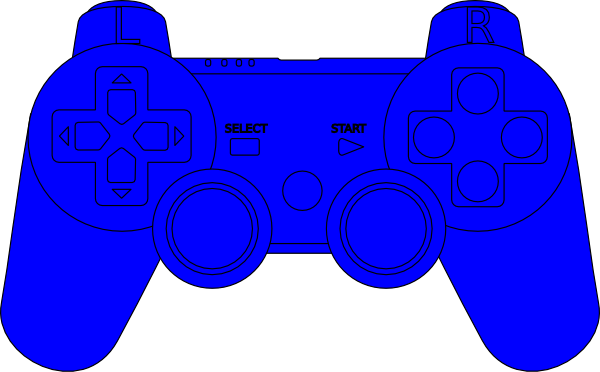 Ps3 Controller Blue Clip Art - vector clip art online ...