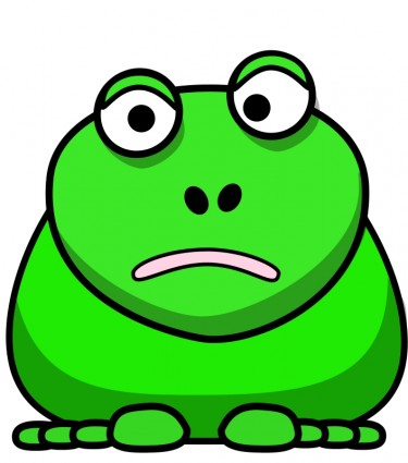 Cartoon Frog On Lily Pad