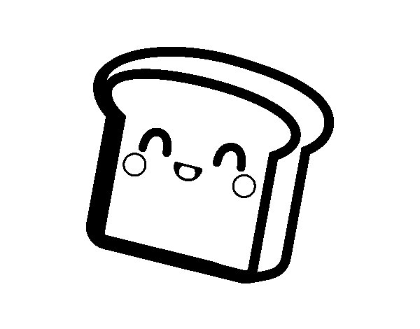 Slice of bread coloring page - Coloringcrew.com