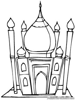 Mewarnai Gambar Masjid | Mewarnai Gambar