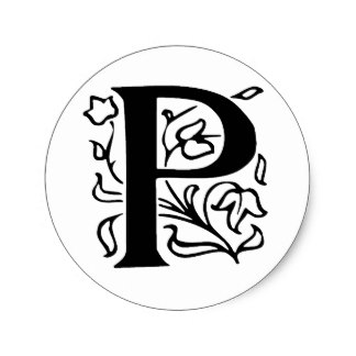 Fancy Letter P Stickers | Zazzle