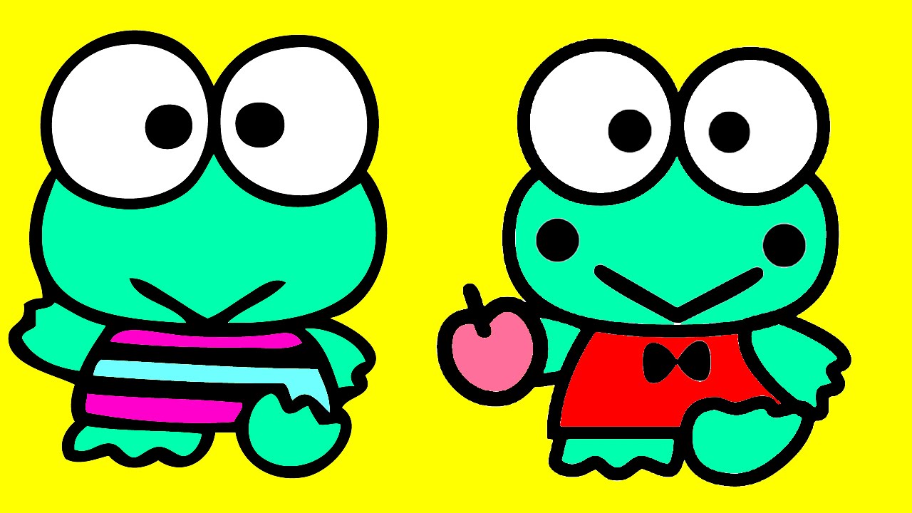 Keroppi Frog and Hello Kitty Coloring For Kids KEROPPI Baby ...