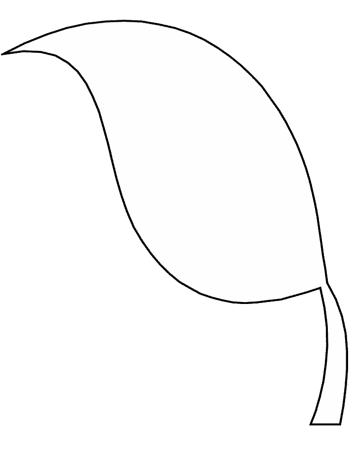 Printable Leaf3 Simple-shapes Coloring Pages - Coloringpagebook.
