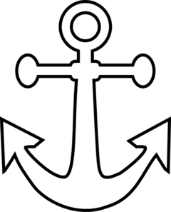 Small Anchor Outline clip art - vector clip art online, royalty ...