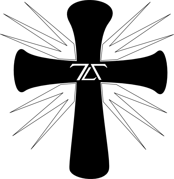 White - Black Cross clip art - vector clip art online, royalty ...