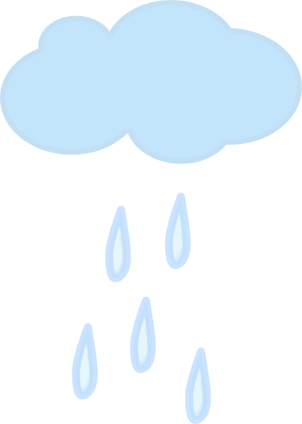 Single Rain Cloud clip art - vector clip art online, royalty free ...