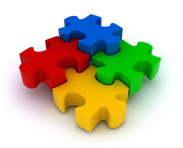 Cartoon Puzzle Pieces