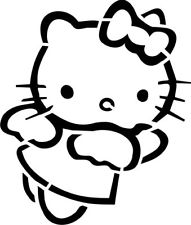 kitty bow stencil