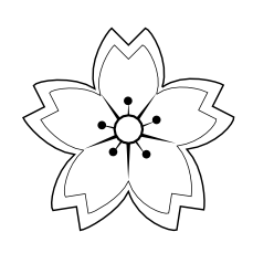 plant_flower_sakura_1_black_ ...