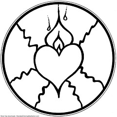 Hearts On Fire Coloring Pages - ClipArt Best