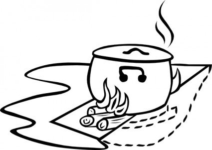 Campfires And Cooking Cranes clip art Vector clip art - Free ...