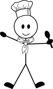 Chef Clipart Image - Clip Art Illustration of a Stick Figure Chef ...