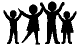 People clip art of black and white silhouettes of families ...