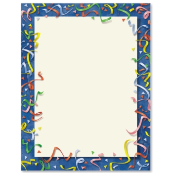 Confetti Border Letter Paper | IdeaArt