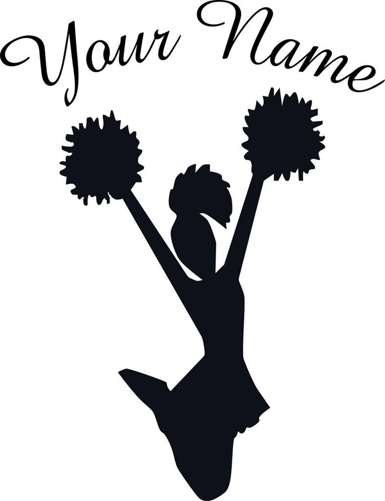 Personalized Cheerleader Diecut Sports Decal [23008-1-4454 ...