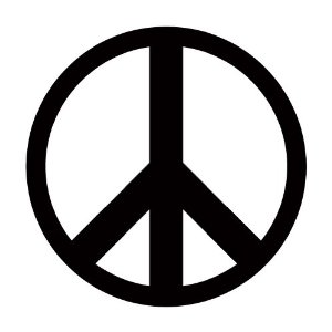 Amazon.com - Small Black Peace Sign Decal