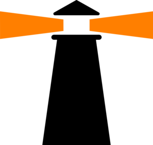 Lighthouse Black-orange clip art - vector clip art online, royalty ...