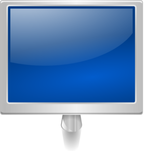 Blue Monitor clip art - vector clip art online, royalty free ...