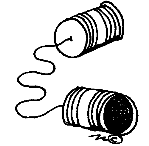 tin cans with string - Clip Art Gallery