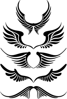 Simple Angel Tattoo Designs Clipart - Free to use Clip Art Resource