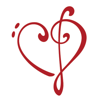 Love Music - Heart and music clipart