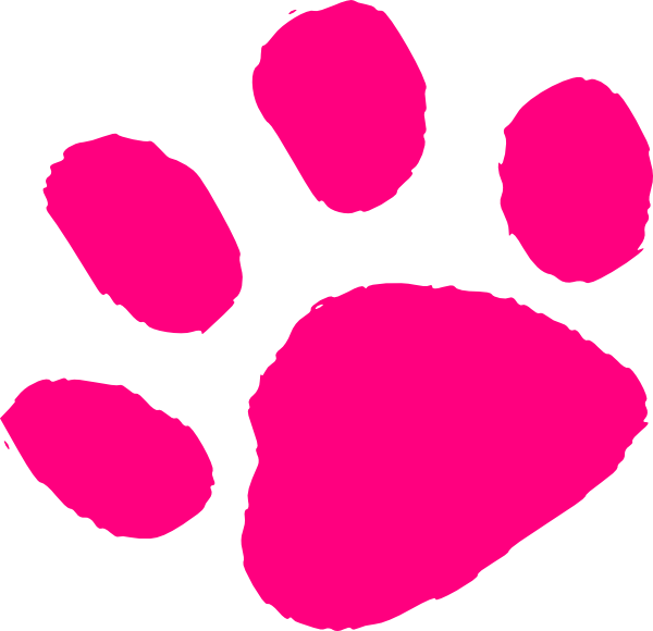 Pink Paw Print Clip Art