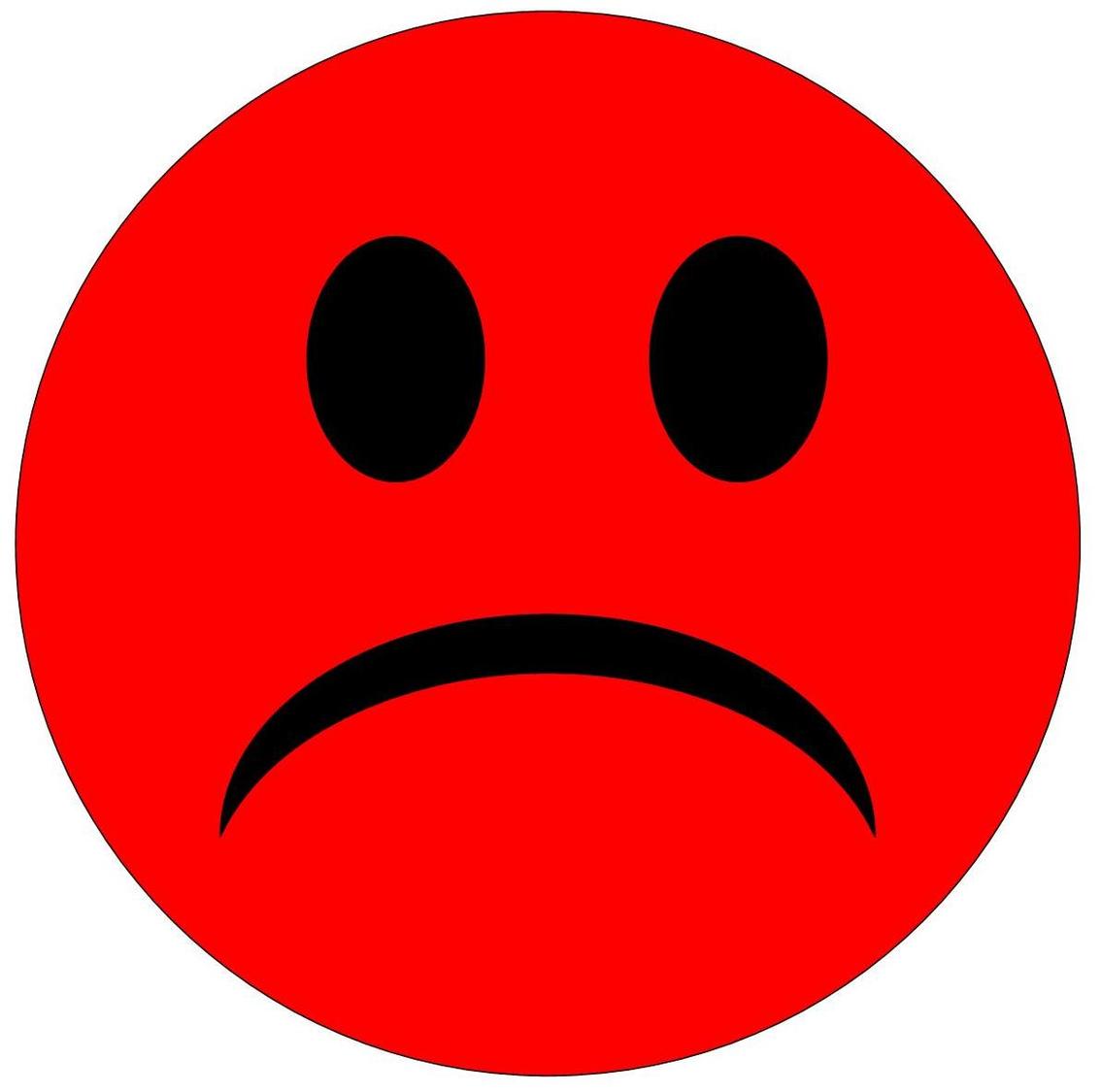 Sad Red Smiley Clipart - Free to use Clip Art Resource