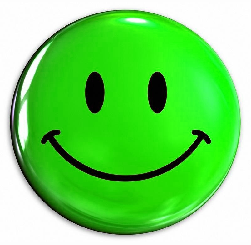 Green smiley face clipart