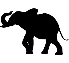 African elephant clipart silhouette
