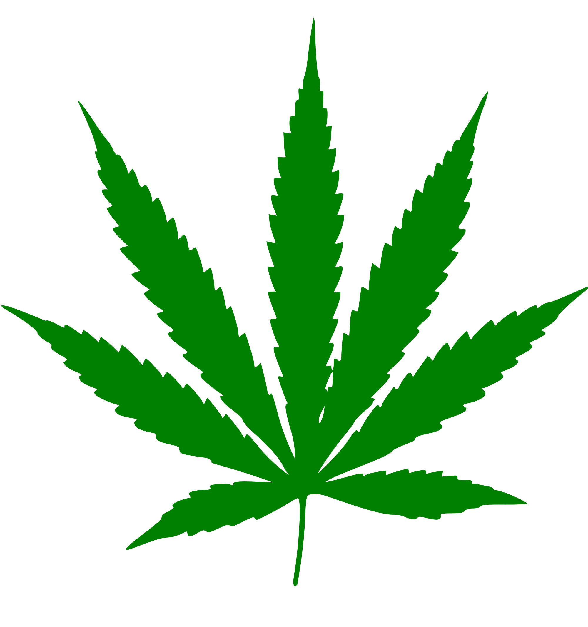 Cartoon Weed Plant