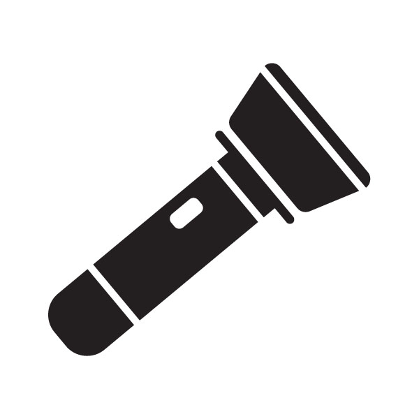 Flashlight Clip Art For Custom Engraved Products & Gifts
