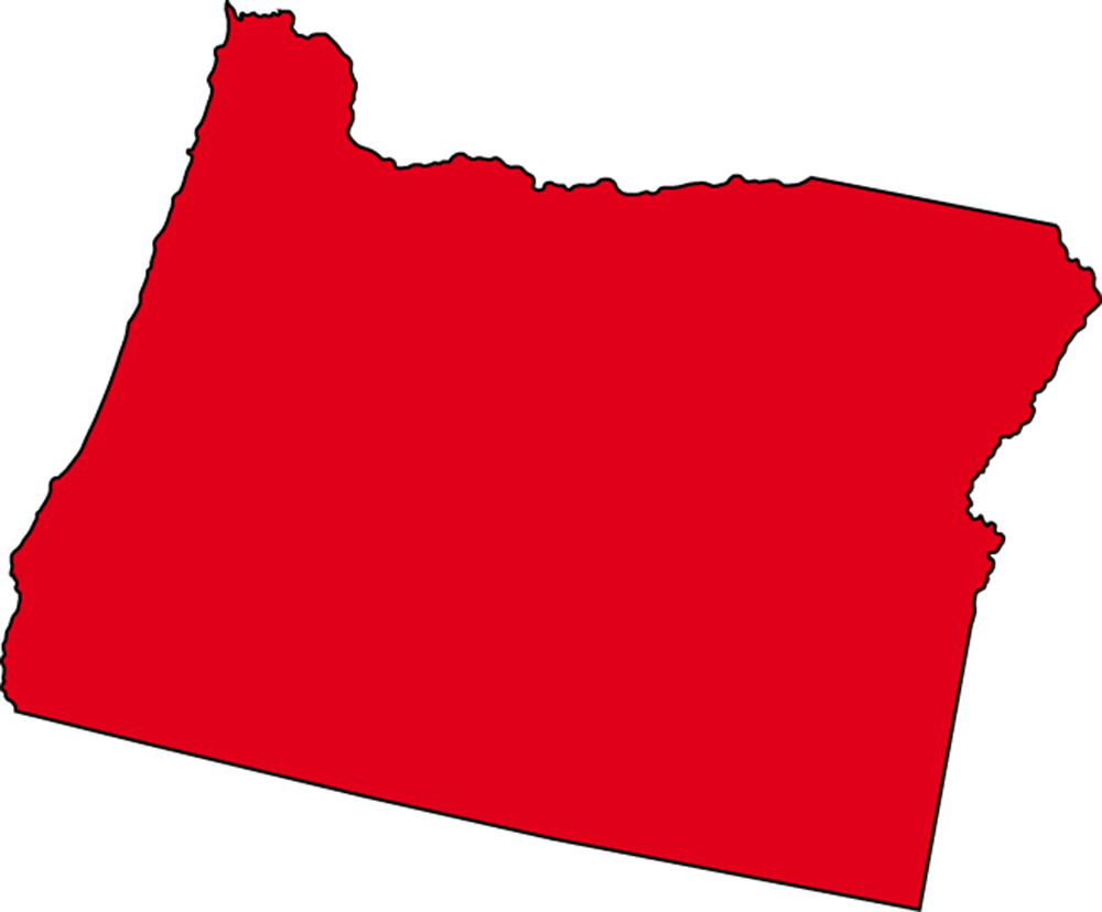 Oregon State Map with cities - blank outline map of Oregon