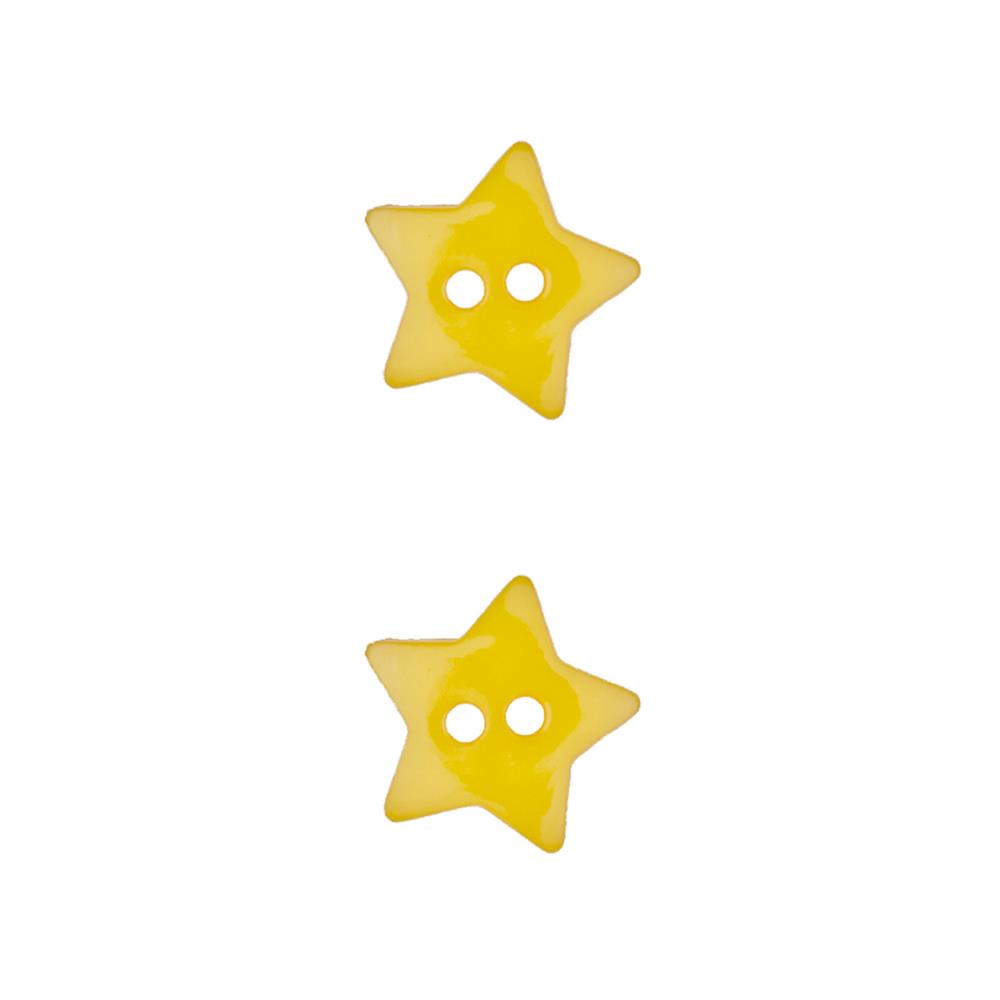 Novelty Button 5/8'' Gold Star - Discount Designer Fabric - Fabric.
