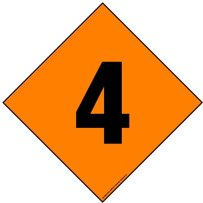 Military Fire Division Symbol 4 from Labelmaster
