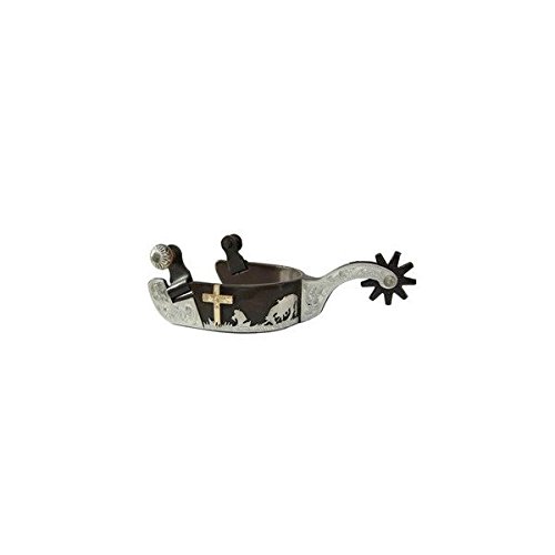 Amazon.com: Praying Cowboy Cross Horse Show Spurs Mens: Sports ...