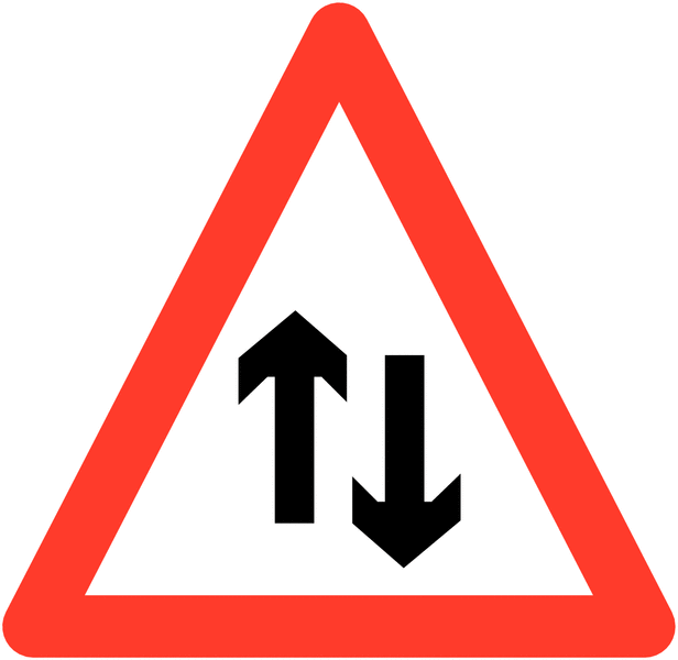 Two Way Traffic - Class 1 Reflective Roll-Up Road Signs | Seton UK