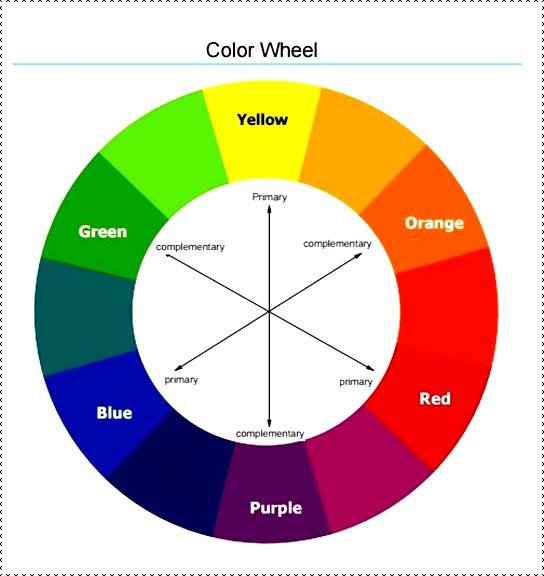 Color Wheel Chart Template Download for Free | Besttemplate123